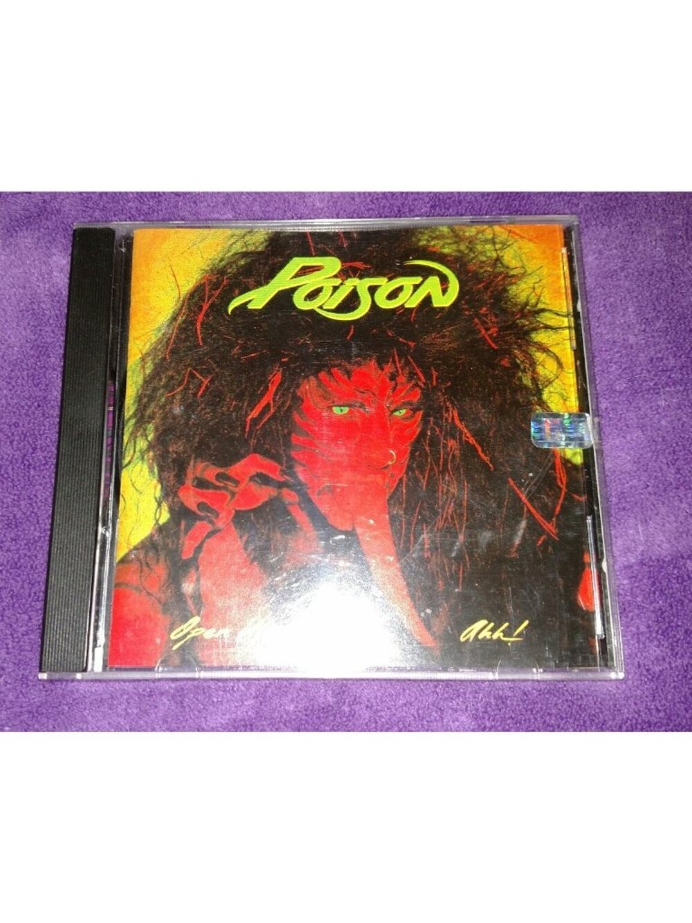 POISON cd OPEN UP AND SAY AHH tongue cover  cdp 548493 w/backstage pass